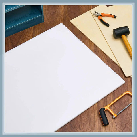 White HDPE Sheet For CNC And DIY Projects Half Inch Thick 24 By 48 Inches High Density Polyethylene Board For Industrial Machining Marine And Workshop Use Pro Grade Heavy Duty Durable For Cutting Milling And Fabrication Sasylvia.