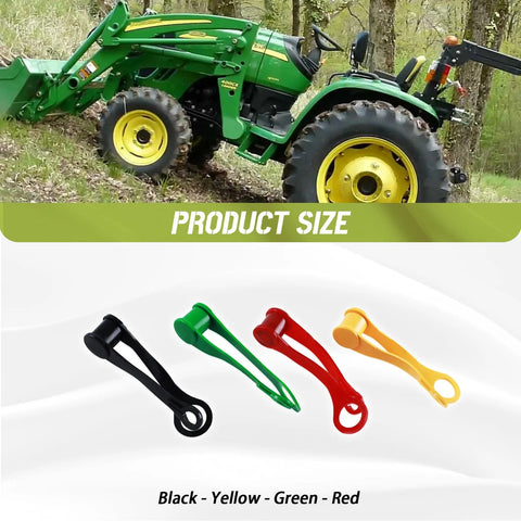 HQPARRTS hydraulic fitting coupler protective covers, 4-color set (black, yellow, green, red) for John Deere tractor ports