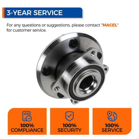 Pair 513286 Wheel Hub and Bearing Assembly for Dodge Journey 2009 to 2017 and Ram ProMaster 1500 2500 3500 with Encoder ABS Replacement