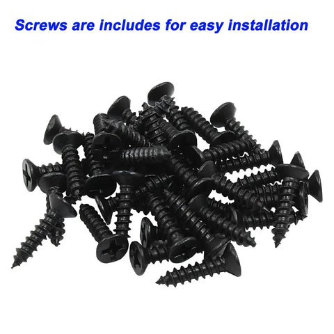 Pile of black screws included for 20 Pack Mini Vintage Cabinet Pull Handles Black Zinc Alloy 60mm Length Rustic Barn