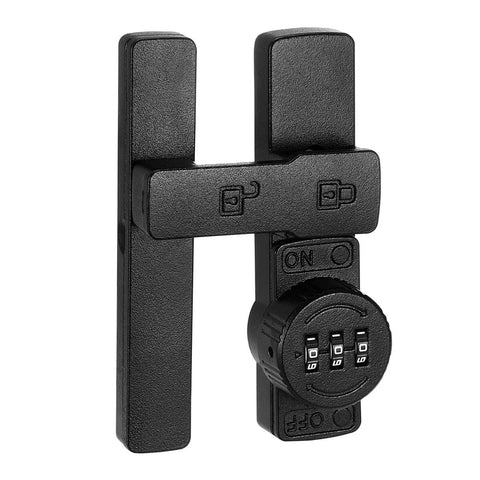 Matte Black 180 Degree Mechanical Password Lock, 3 Digit Keyless Flip Latch, Zinc Alloy for Barn Doors and Cabinets
