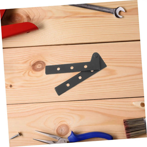 Heavy Duty Rotatable Hidden Door Hinges 2 Pack for Cabinets, Secret Doors and Bookcases on wooden surface with tools