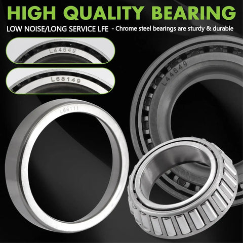 Complete Trailer Bearing Kit For 3500 Lbs Axles With Spindle 84 EZ Lube Four Sets Hub Kit With Dust Covers and Bearings