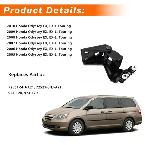 Right Passenger Side Sliding Door Roller Assembly For Honda Odyssey 2005 2006 2007 2008 2009 2010 Van Power Sliding Door Replacement 72521 SHJ A21 Durable High Quality Roller Ensures Smooth Quiet Operation And Reliable Door Performance.