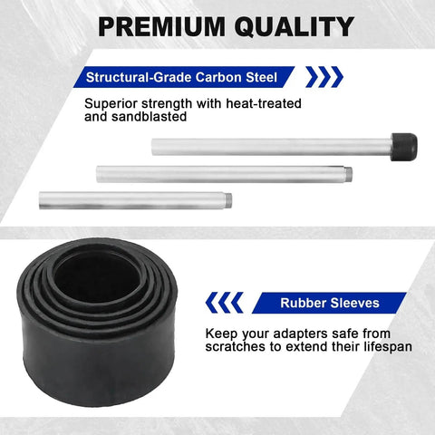 Universal Cam Bearing Tool Kit, 16-Piece Set with carbon steel rods and rubber sleeves for camshaft bearing removal and installation