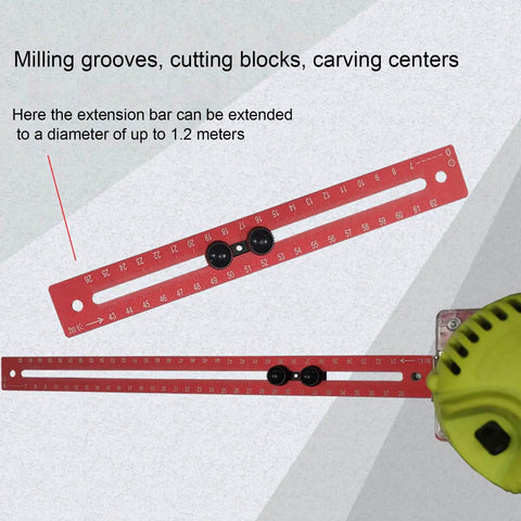 3 In 1 Router Milling Groove Bracket And Circle Cutting Jig For Woodworking Aluminum Alloy Router Jig with 445mm capacity