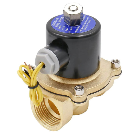 1 Inch Normally Open 2 Way Brass Electric Solenoid Valve For Water And Air, Direct Acting Wet Armature, 110V AC