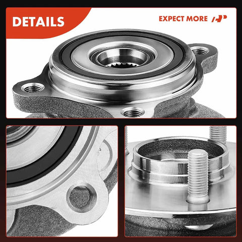 Close-up of Pair Front Wheel Bearing And Hub Assembly For Toyota Camry 2018 Through 2022 2.5L Gas Except Hybrid Avalon.