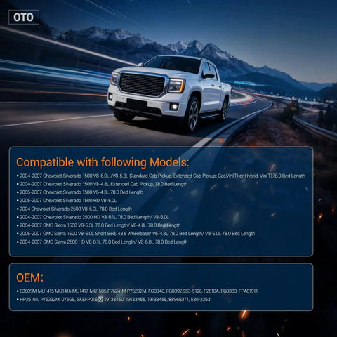 White Chevy Silverado compatible trucks for Electric Fuel Pump Module With Pressure Sensor For Chevy Silverado And GMC Sierra