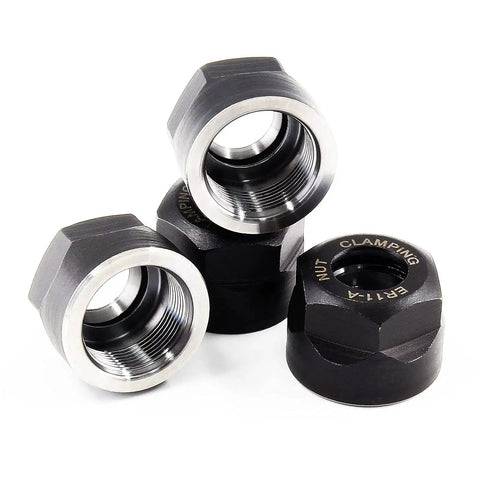 Four Pack ER11-A Collet Nut M14 Clamping Nuts For CNC Milling Chuck Holder Lathe Tough-As-Nails Cast Steel With Strong Clamping Force