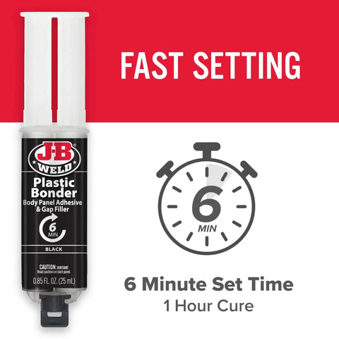Plastic Bonder Body Panel Adhesive And Gap Filler Syringe Black 25 Ml with fast setting time