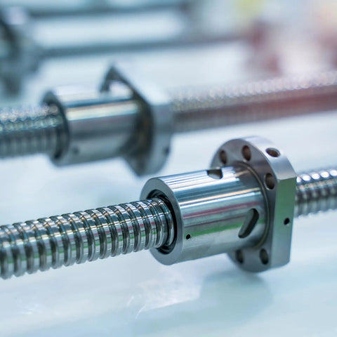 Close-up of Heavy Duty Fully Threaded M4x100mm Stainless Steel Rod Set with nuts and washers for structural fastening and mounting.