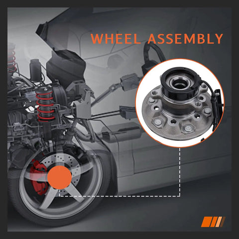 Front Wheel Hub And Bearing Assembly For Driver And Passenger Sides Fits Chevy Colorado And GMC Canyon 2004 2005 2006 2007 2008