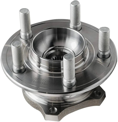 Front view of rear wheel bearing hub assembly from Rear Wheel Bearing Hubs Kit With Two Sway Bar Links For 2005 2006 2007 2008 2009 Chrysler 300, 2006 2007 2008 2009 Dodge Charger, And 2005 2008 Magnum Replacement Includes Two Wheel Bearing And Hub Assemblies And Two Stabilizer Links