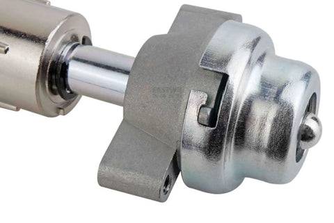 Close-up of Universal T Handle Vending Machine Lock with heavy duty zinc plated hardware, replaces most short T handle locks.