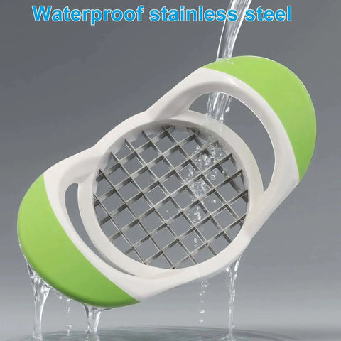 Effortless 1 Pack Potato Fries Cutter With 304 Stainless Steel Blades Handheld French Fry Slicer showing water-resistance