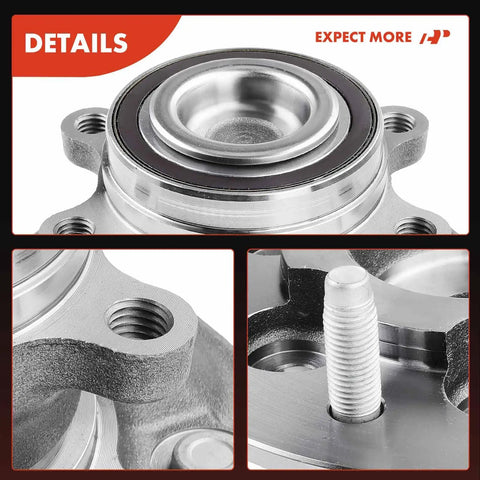 Front Wheel Bearing And Hub Assembly Set For Chevy Colorado 2009 2012 And GMC Canyon 2009 2012 6 Lug 2 Front RWD Only High Load Roller Bearing