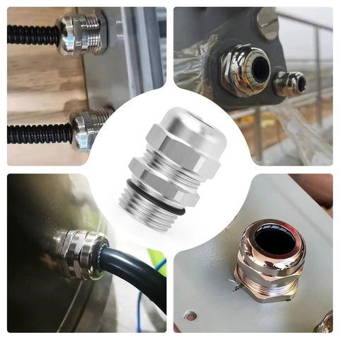 Two Pack Stainless Steel Cable Gland Quarter Inch NPT Waterproof And Rust Proof Adjustable Cable Gland Protectors installation