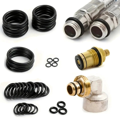 990-Piece Buna-N Nitrile O-Ring Kit With Multiple Sizes For Pressure Washers Auto And Plumbing Repairs Durable Black Set