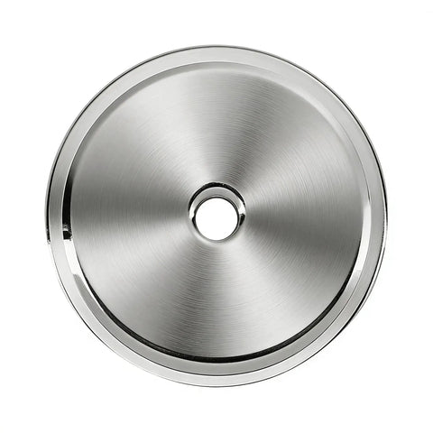 10-Pack 1-3/4 Inch Round Silver Backplates For Cabinet Knobs In Brushed Satin Nickel Finish durable zinc front view