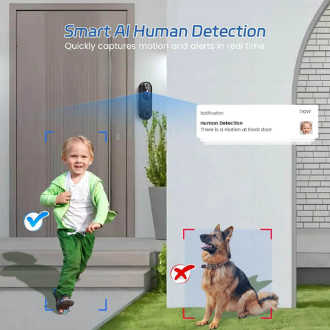 Doorbell Camera M52 Outdoor Indoor 1080 HD Night Vision With Four Infrared Lights 120 Degree Wide View Motion Detection Alerts