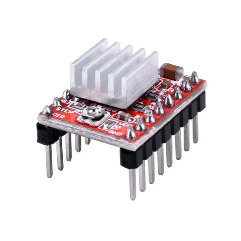 Five Pack A4988 Stepper Driver Module With Heat Sink For 3D Printers Reprap Mendel Huxley Arduino DIY Makers Kit With Adjustable Step Resolution