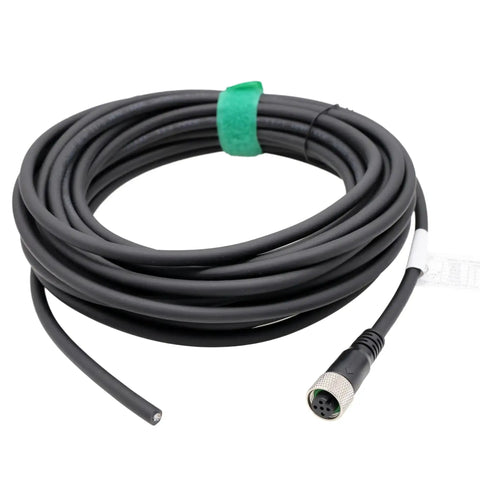 M12 A Coded 5 Pin Female Actuator Sensor Cable For Industrial Grade Automation 20 Meter Length With Bare Wire Leads Open End