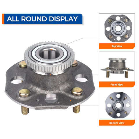 Rear Wheel Hub Bearing Assembly 512178 Pair For Honda Accord 1998 1999 2000 2001 2002 2.3L With Four Wheel Disc Brakes