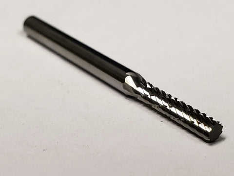 Three Thirty Second Inch SA42 Cylinder Bur Double Cut Solid Carbide For Precision Stock Removal And Smooth Finishing On Ferrous