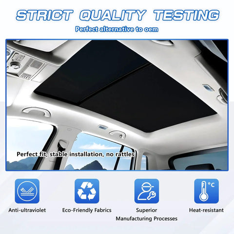 Sunroof Sunshade Cover For MKZ 2013-2016 Replacement DS7Z54519A02AB Gray installed view inside car