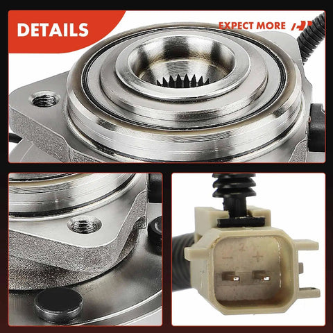 Close-up of Beefed Up Front Wheel Bearing And Hub Assembly With ABS For Jeep Commander 2006 To 2010 and Grand Cherokee 2005 To 2010
