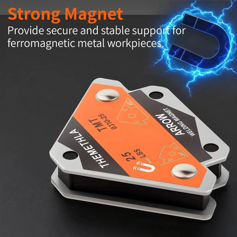 Heavy Duty Magnetic Welding Magnets Set Four Pieces, Each Holds Up To 25 Lb, Pro Grade Adjustable 45 90 135 Degree Angled Clamps For Welding Projects, Solid Holding Power, Must Have Welding Accessories By Themethla