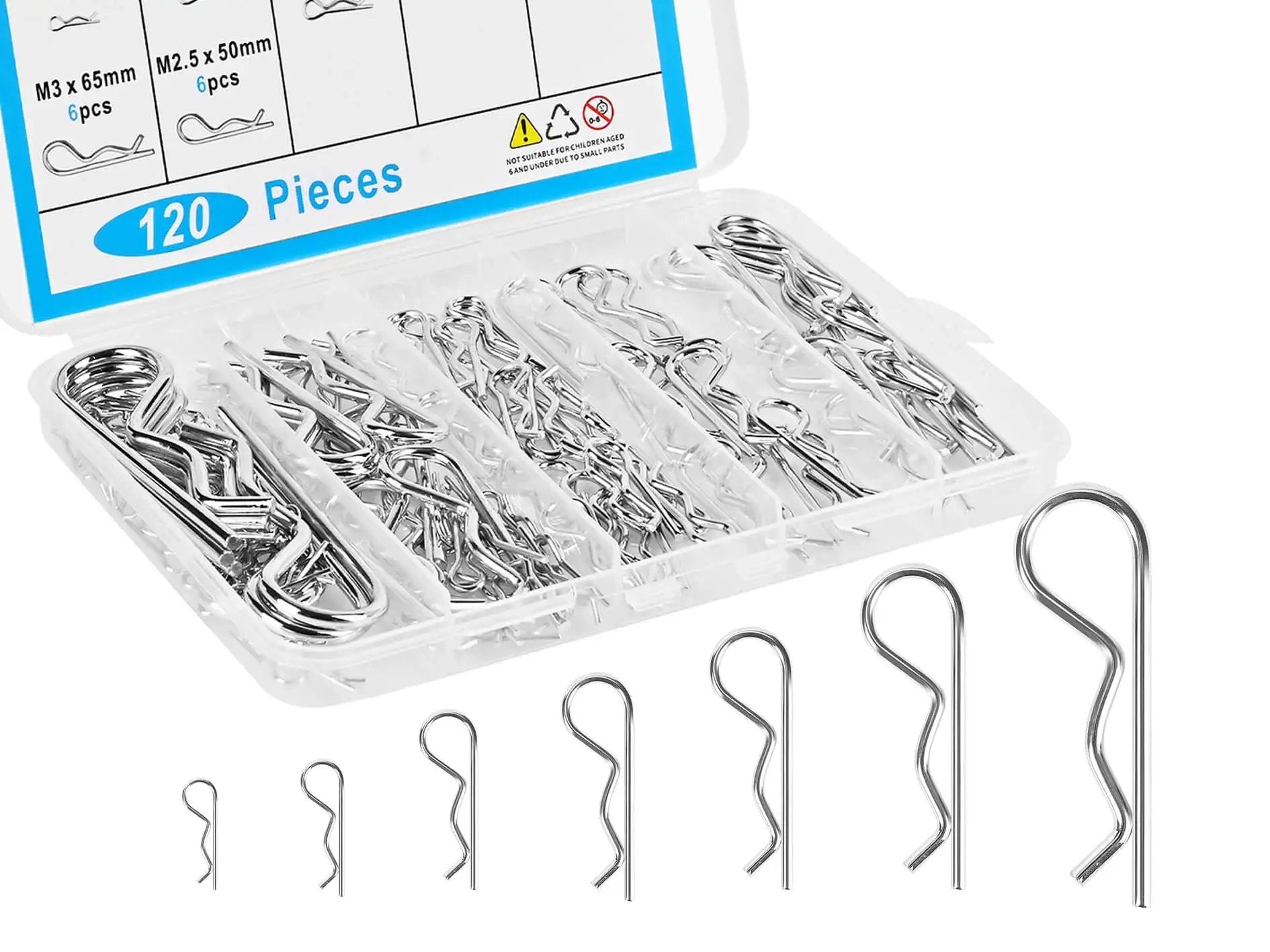 Premium Cotter Pin Set 120 Piece Assortment Kit 🍁 &nda...