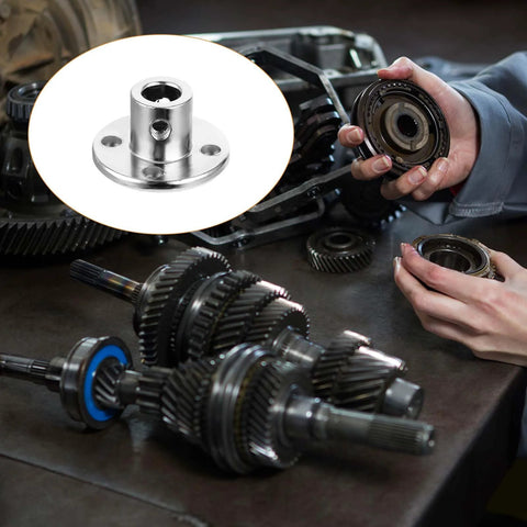 4-piece 6mm rigid flange shaft couplers with set screws, stainless steel, for DIY RC model motors