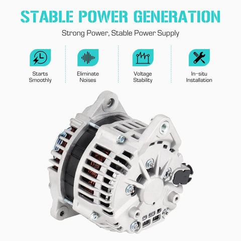 Durable 4.0L V6 Alternator Replacement for Frontier Xterra and Pathfinder 2005 2007 4.0 Engine, front view