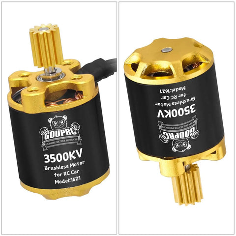 Beefed-Up 30A Brushless ESC And 3500KV Outrunner Motor for 1/18 scale TRX4M Ascent-18 RC crawler buggy with dual LED lights