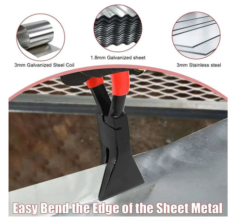 Three Piece Sheet Metal Hand Seamer Set With Straight 45 Degree And 90 Degree Jaws bending sheet metal example
