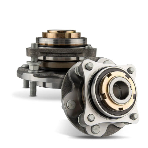 2 Pack Front Wheel Hub Bearing And Assembly For Toyota Tacoma 2005 Through 2023 Toyota 4Runner 2003 Through 2023 And FJ Cruiser 2007 Through 2014 Beefy And Durable Hub Replacement For A Smooth Reliable Ride showing front and side view