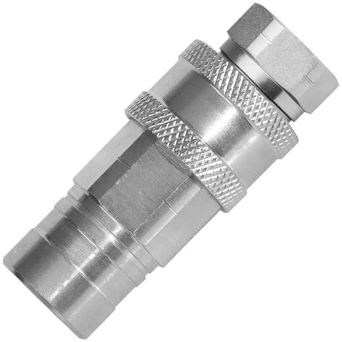 One Quarter Inch Ag ISO 5675 Hydraulic Quick Connect Pioneer Style Couplers With NPT Threads Dual Male And Female Set Dust Caps High Flow Up To 5100 PSI