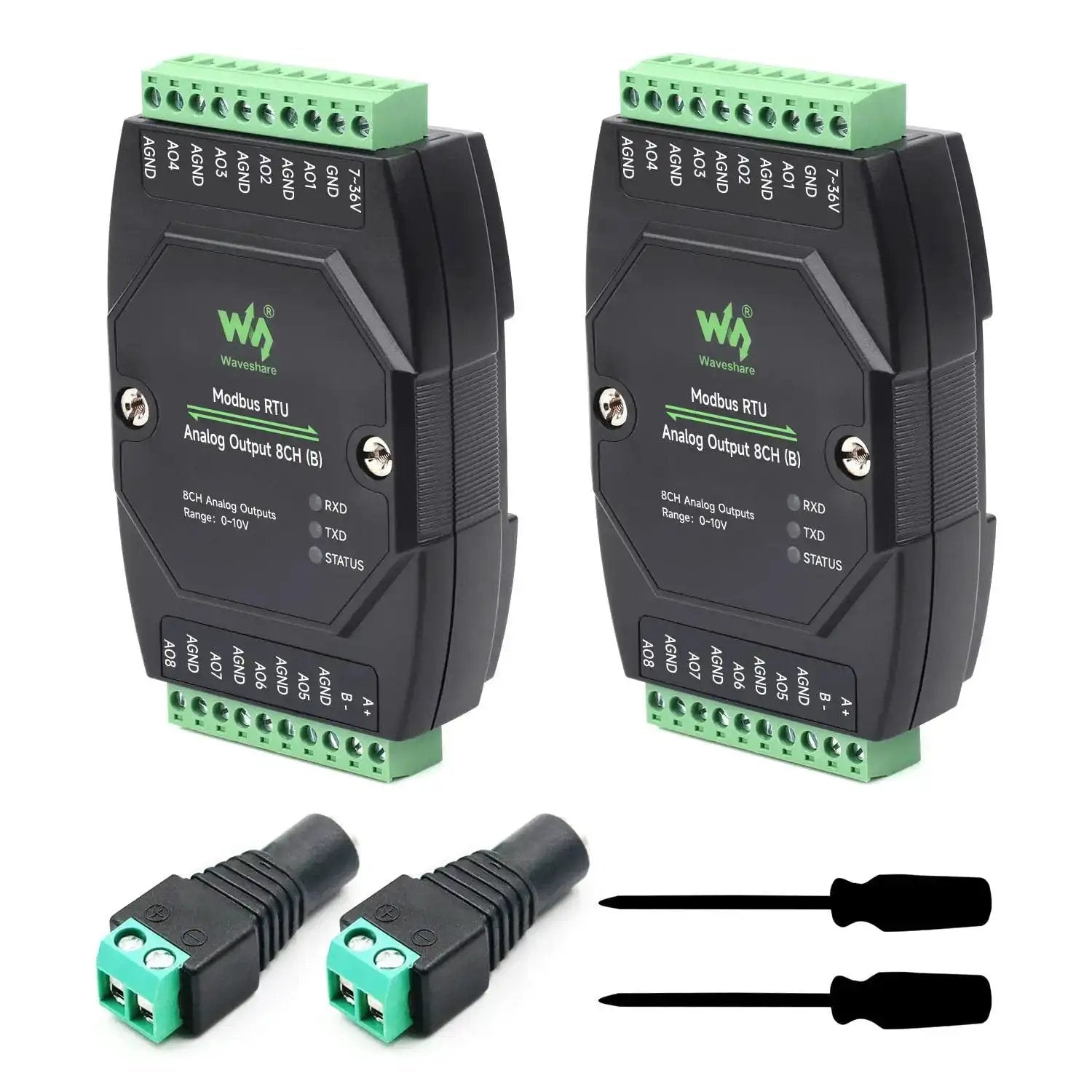 Industrial Twin Pack 8-Channel Analog Output Modules W...
