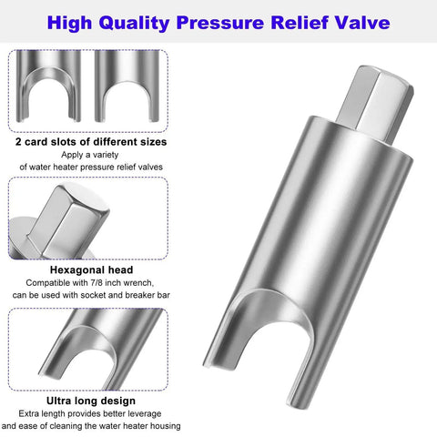 Universal RV Water Heater Pressure Relief Valve Remover For Temperature And TPR Valves Fits Most RV Water Heaters
