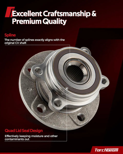 Front Wheel Hub Bearing Assembly For 2014 2023 Nissan Rogue And 2017 2022 Rogue Sport OE 513357 High Quality Close-up View