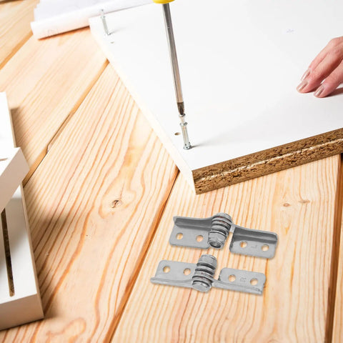 Installation of Heavy Duty Adjustable Friction Hinge Kit For Doors And Cabinets With Damping So It Stays Put At Any Angle 0.8 Nm Torque Stainless Steel Left And Right 2 Pack Buffer Hinge Dampers For Quiet Smooth Motion And Multi Position Hold VILLFUL on wooden panel