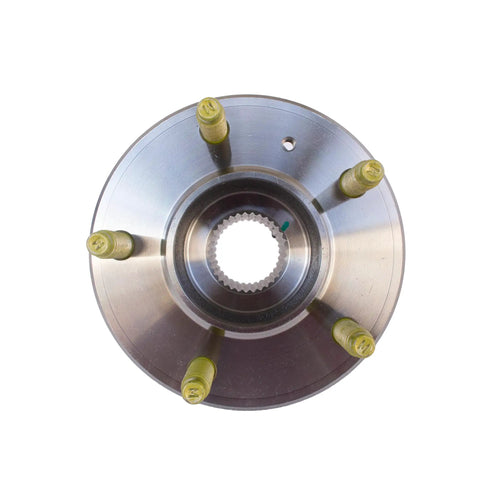 Top view of Beefed Up Front Wheel Hub Bearing Assembly 5 Lug ABS Fit GM Cars Including Buick LaCrosse LeSabre and more.