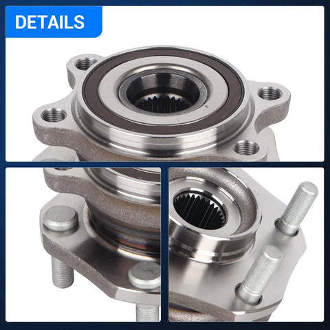 Front Wheel Bearing And Hub Assembly Kit For Rogue 2014-2023 And Rogue Sport 2017-2022 And Qashqai 2017-2018 5 Lug With ABS