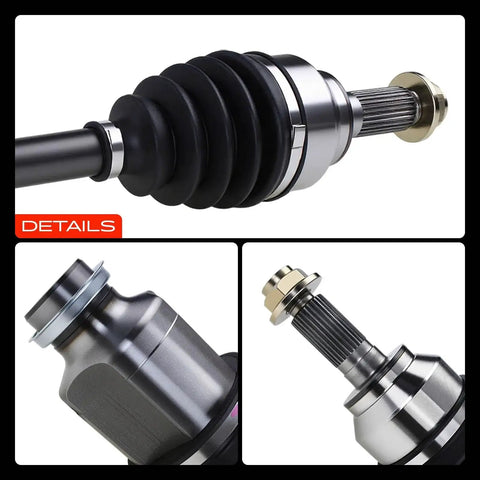 Close-up of Front Right Passenger Side CV Axle Shaft Assembly For Mazda 3 2005 To 2013 And Mazda 5 2006 To 2010 Automatic Transmission