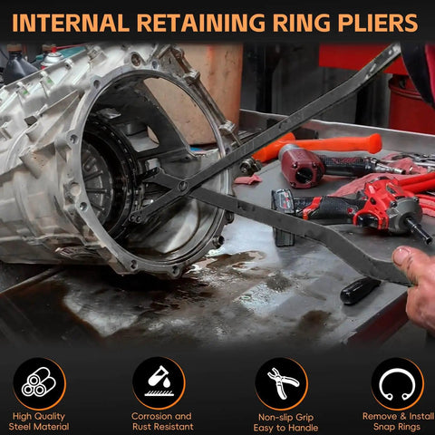 Internal Retaining Ring Pliers For GM Transmissions Large Snap Ring Pliers Fits 5L40 5L50 6L50 6L80 6L90 in use