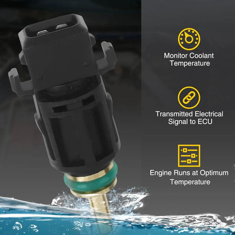 Engine Coolant Temperature Sensor For BMW Vehicles Compatible With 323Ci 323i Direct Fit Replacement OE Style