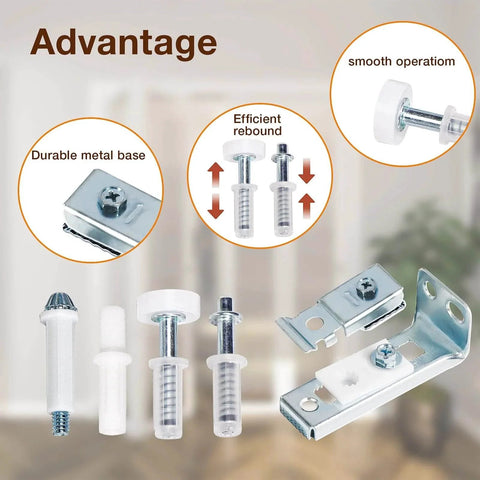 Bifold Door Hardware Repair Kit with pins, pivots, and brackets shown; smooth operation and durable metal components highlighted.