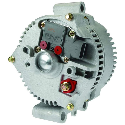 Rear view of Alternator For Ford Mazda V6 1996 To 2008 Replacement Direct Plug And Play Fit With OE Specs 12V High Output 6 Rib Pulley
